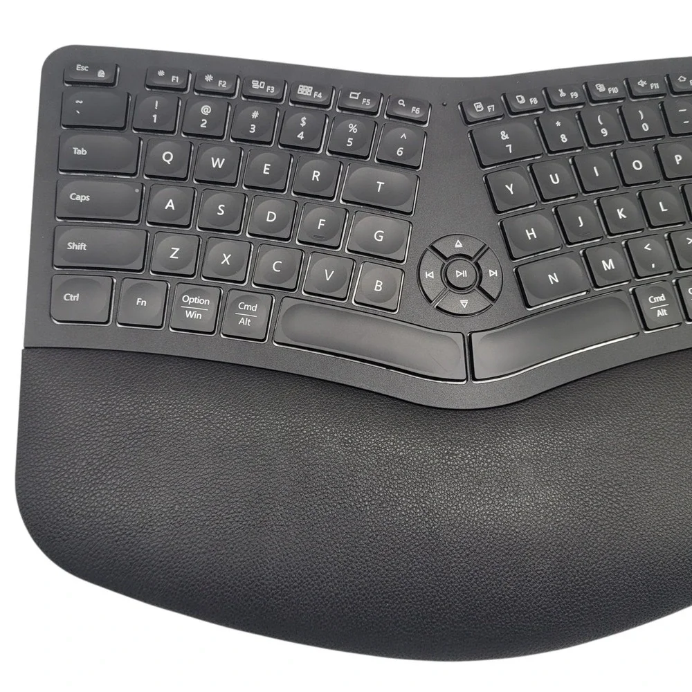 ProtoArc EK01 Plus Ergonomic Split Bluetooth Keyboard USB Wireless Backlit Black